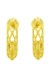 Buy_Arvino_Gold Plated Filigree Lacework Hoops _Online_at_Aza_Fashions