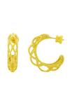 Shop_Arvino_Gold Plated Filigree Lacework Hoops _Online_at_Aza_Fashions