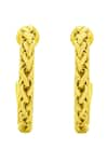 Shop_Arvino_Gold Plated Nautical Knot Hoops _at_Aza_Fashions