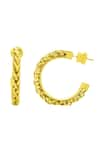 Arvino_Gold Plated Nautical Knot Hoops _Online_at_Aza_Fashions