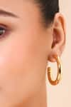 Buy_Arvino_Gold Plated Artisan Inlay Hoops _at_Aza_Fashions