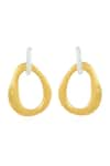 Buy_Arvino_Gold Plated Modern Duality Earrings _Online_at_Aza_Fashions