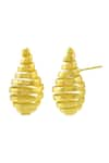 Arvino_Gold Plated Whirlwind Earrings _Online_at_Aza_Fashions