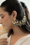 Buy_Do Taara_Blue Kundan And Pearl Embellished Earrings _at_Aza_Fashions