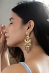 Buy_Do Taara_Multi Color Pearl Floral Kundan Embellished Earrings _Online_at_Aza_Fashions