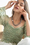 Buy_Do Taara_Grey Pearl Embellished Necklace _at_Aza_Fashions