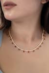 Do Taara_Pink Pearl Embellished Necklace _Online_at_Aza_Fashions