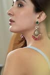 Buy_Do Taara_Multi Color Stone Victorian Polki Studded Earrings _Online_at_Aza_Fashions