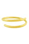 Shop_Arvino_Gold Plated Plain Crossover Bangle _at_Aza_Fashions