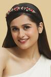 Buy_Anshu Goyal_Black Crystal Embroidered Hairband _at_Aza_Fashions