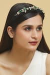 Shop_Anshu Goyal_Black Crystal Bead Embroidered Hairband _Online_at_Aza_Fashions