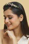 Buy_Anshu Goyal_Black Crystal Hand Embroidered Hairband _at_Aza_Fashions