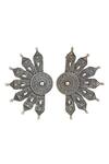 Buy_Anuka Jewels_Silver Plated Floral Cut-out Carved Earrings _at_Aza_Fashions