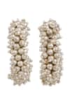 Shop Anuka Jewels Silver Plated Beads Cluster Embellished Half Hoops at Aza Fashions Shop_Anuka Jewels_Silver Plated Beads Cluster Embellished Half Hoops _at_Aza_Fashions