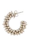 Anuka Jewels Silver Plated Beads Cluster Embellished Half Hoops Online at Aza Fashions Anuka Jewels_Silver Plated Beads Cluster Embellished Half Hoops _Online_at_Aza_Fashions