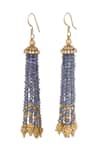Buy_Anuka Jewels_Blue Beads Iolite Tassel Earrings _at_Aza_Fashions