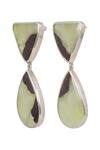 Buy_Anuka Jewels_Silver Plated Stones Prehnite Embellished Drop Earrings _at_Aza_Fashions