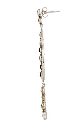 Anuka Jewels_Multi Color Tourmaline Embellished Hoop Dangler Earrings _Online_at_Aza_Fashions