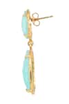 Anuka Jewels_Blue Stones Amazonite Studded Dangler Drop Earrings _Online_at_Aza_Fashions