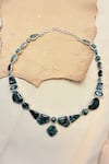 Buy_Anuka Jewels_Emerald Green Stone Embellished Necklace _at_Aza_Fashions