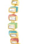 ISHARYA_Multi Color Enamel Stone Cuff Bracelet _Online_at_Aza_Fashions