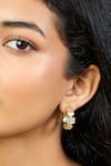 Buy_ISHARYA_Multi Color Enamel Squares Embellished Hoops _at_Aza_Fashions