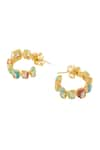 Shop_ISHARYA_Multi Color Enamel Squares Embellished Hoops _at_Aza_Fashions