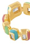 Buy_ISHARYA_Multi Color Enamel Squares Embellished Hoops _Online_at_Aza_Fashions