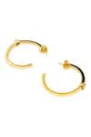 Shop_ISHARYA_Black Cubic Zirconia Studded Hoops _at_Aza_Fashions