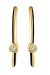 Buy_ISHARYA_Black Cubic Zirconia Studded Hoops _Online_at_Aza_Fashions