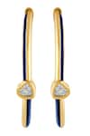 Buy_ISHARYA_Blue Cubic Zirconia Embellished Hoops _at_Aza_Fashions