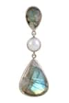 Anuka Jewels_Silver Plated Labradorite Stone Cosmic Dew Drop Earrings _Online_at_Aza_Fashions