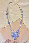 Buy_Anuka Jewels_Silver Plated Chalcedony Stone Studded Pendant Necklace _at_Aza_Fashions