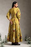 Shop_Raiman_Yellow Cotton Printed Flora And Fauna Square Celeste Maxi Dress _at_Aza_Fashions