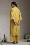 Shop_Raiman_Yellow Cotton Printed Floral Collar Enchanted Garden Kurta With Pant _at_Aza_Fashions