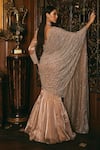 Shop_Studio22 by Pulkita Arora Bajaj_Beige Organza Embellished Sequin Luminous Mermaid Lehenga Set With Dupatta _at_Aza_Fashions