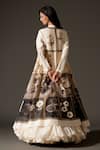 Shop_Rohit Bal_Ivory Chanderi Printed Floral Mandarin Collar Gradient Pastel Jacket _at_Aza_Fashions