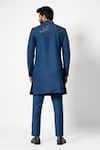 Shop_YOSEBA_Blue Achkan Premium Suiting Embroidered Cutdana Azure With Trouser _at_Aza_Fashions