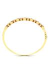 Buy_Divine Solitaires_Yellow Imitation Diamonds 18kt Gold Round Cut Embellished Bangle_Online_at_Aza_Fashions