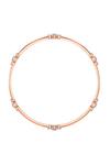 Buy_Divine Solitaires_Rose Gold Imitation Diamonds 18kt Encrusted Round Bangle_Online_at_Aza_Fashions