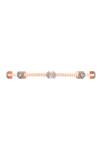Shop_Divine Solitaires_Rose Gold Imitation Diamonds 18kt Encrusted Round Bangle_at_Aza_Fashions