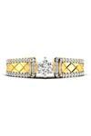 Shop_Divine Solitaires_Yellow Imitation Diamonds Textured Solitaire Ring_at_Aza_Fashions