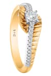 Divine Solitaires Yellow Imitation Diamonds Solitaire Textured Wave Ring Online at Aza Fashions Divine Solitaires_Yellow Imitation Diamonds Solitaire Textured Wave Ring_Online_at_Aza_Fashions
