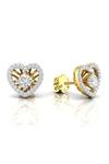 Buy_Divine Solitaires_Yellow Imitation Diamonds Stone Heart Jacket Studs_Online_at_Aza_Fashions