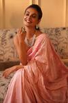 Buy_Midushi Bajoria_Pink Pure Silk Embellished Pearl Round Saree With Blouse _Online_at_Aza_Fashions