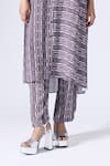 Buy_KLAD_Purple Crepe Shibori Collar Stripe Pattern Kurta And Pant Set _Online_at_Aza_Fashions