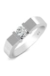 Buy_Divine Solitaires_White Diamond Solitaire Cut-out Ring _at_Aza_Fashions