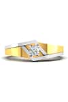 Shop_Divine Solitaires_Yellow Diamond Solitaire Geometric Ring _at_Aza_Fashions