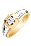 Buy_Divine Solitaires_Yellow Diamond Geometric Solitaire Ring _at_Aza_Fashions