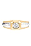 Shop_Divine Solitaires_Yellow Diamond Geometric Solitaire Ring _at_Aza_Fashions